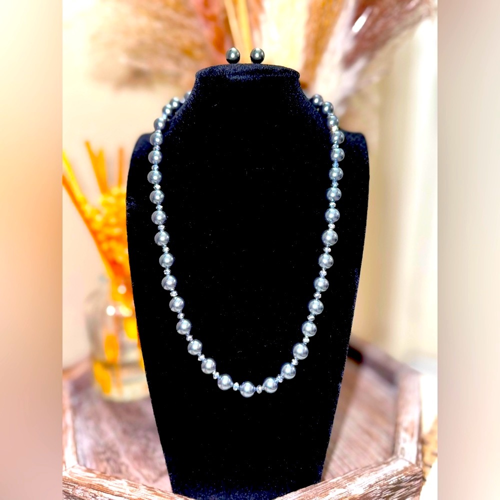 Pearl-like Necklace & Earrings Set